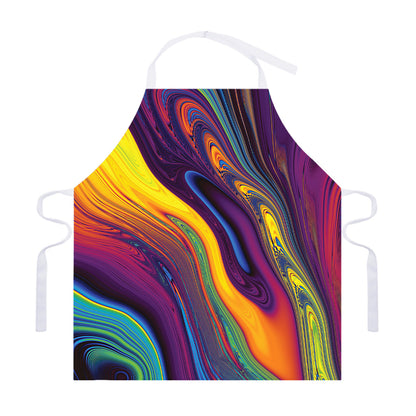 Psychedelic Trippy Fractal Print Adjustable Apron