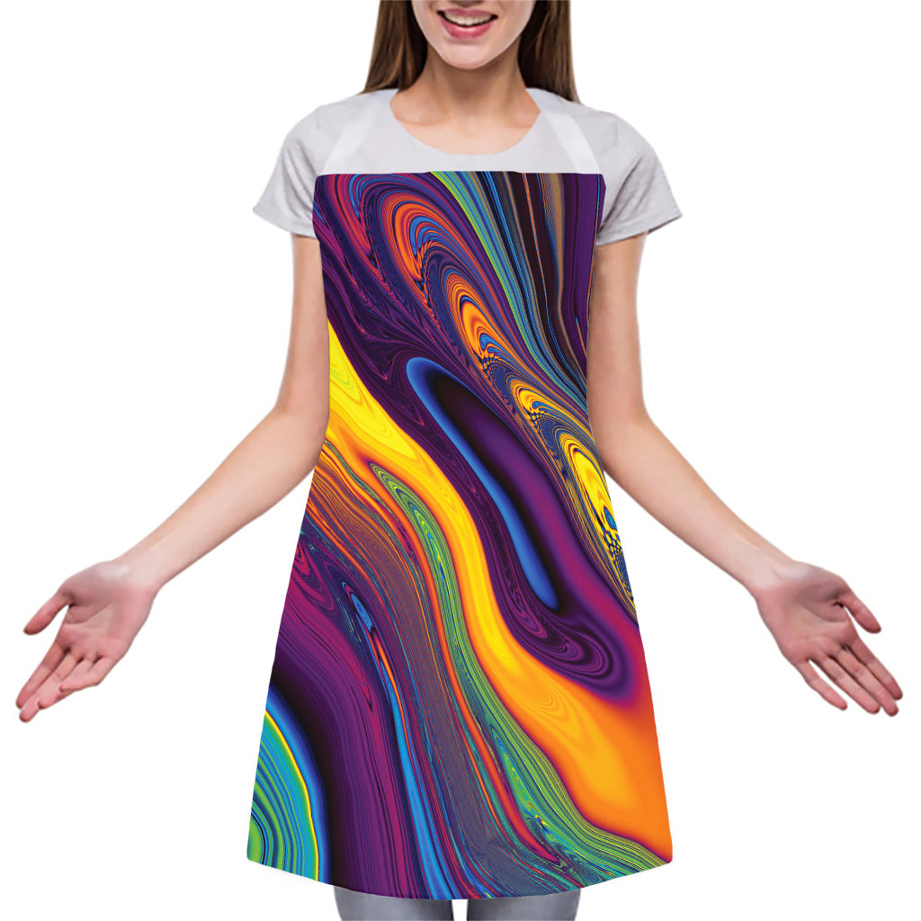 Psychedelic Trippy Fractal Print Adjustable Apron