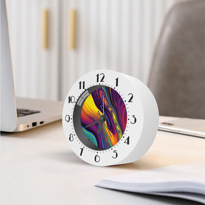 Psychedelic Trippy Fractal Print Alarm Clock