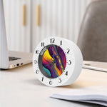Psychedelic Trippy Fractal Print Alarm Clock