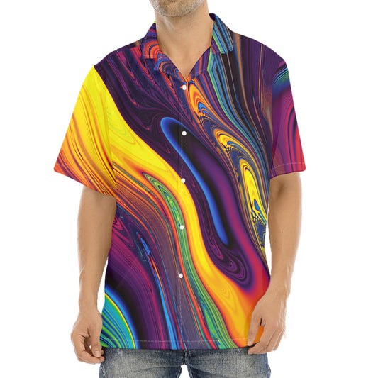 Psychedelic Trippy Fractal Print Aloha Shirt