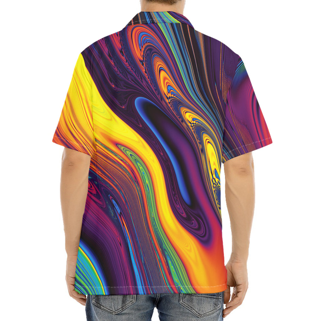Psychedelic Trippy Fractal Print Aloha Shirt