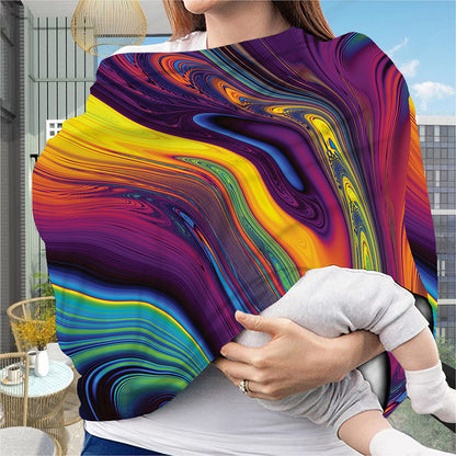 Psychedelic Trippy Fractal Print Baby Seat Cover