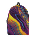 Psychedelic Trippy Fractal Print School Backpack