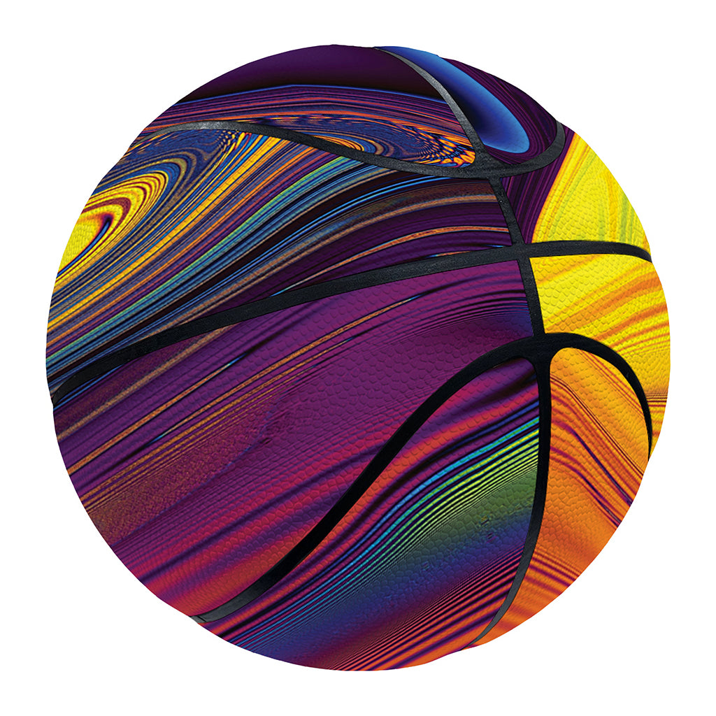 Psychedelic Trippy Fractal Print Basketball