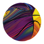 Psychedelic Trippy Fractal Print Basketball