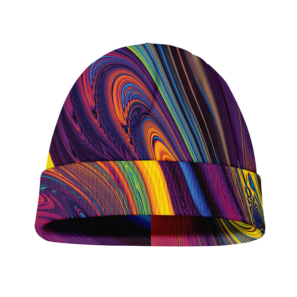 Psychedelic Trippy Fractal Print Beanie