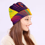 Psychedelic Trippy Fractal Print Beanie