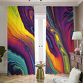 Psychedelic Trippy Fractal Print Dimout Pencil Pleat Curtains