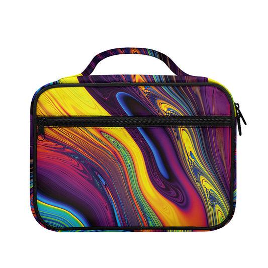 Psychedelic Trippy Fractal Print Briefcase Bible Bag