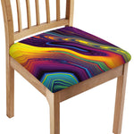 Psychedelic Trippy Fractal Print Chair Cushion Cover