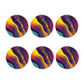 Psychedelic Trippy Fractal Print Coaster Set