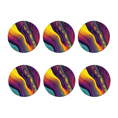 Psychedelic Trippy Fractal Print Coaster Set