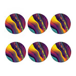 Psychedelic Trippy Fractal Print Coaster Set