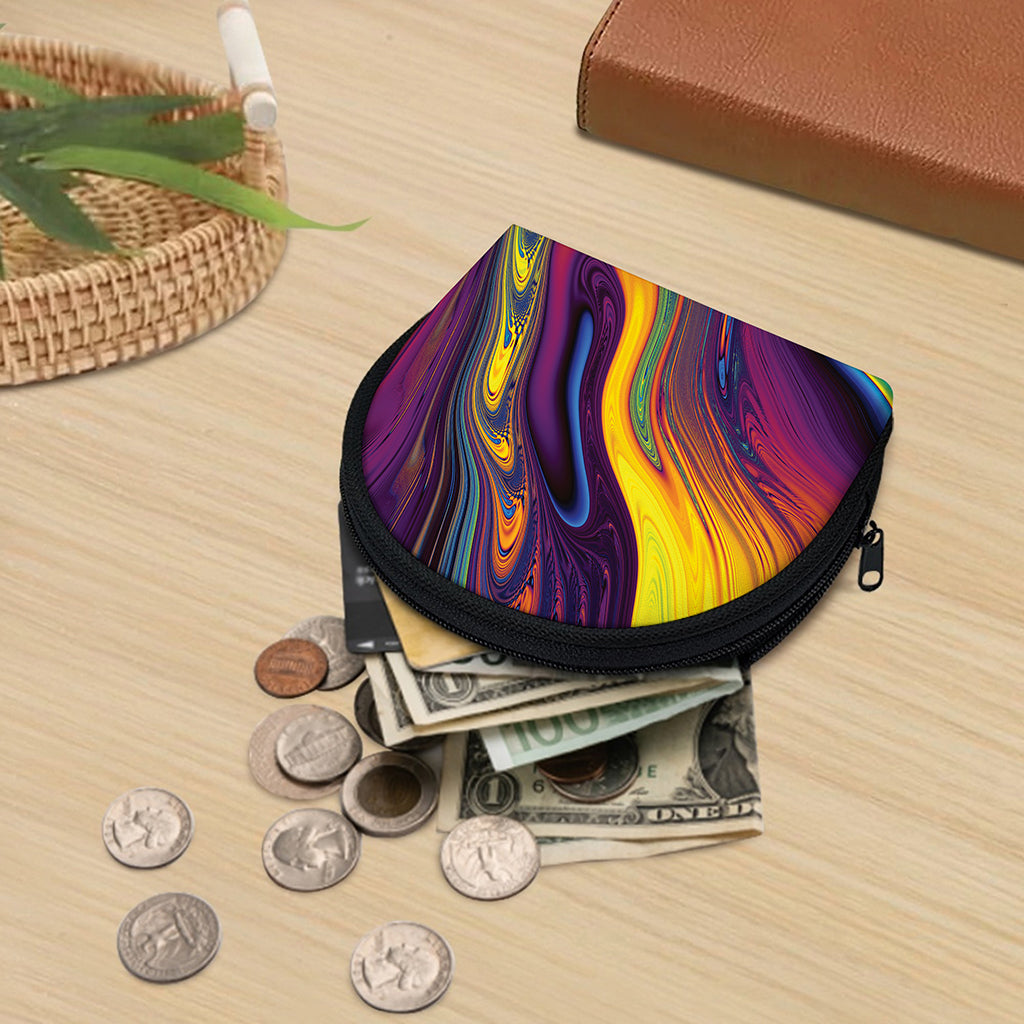 Psychedelic Trippy Fractal Print Coin Purse