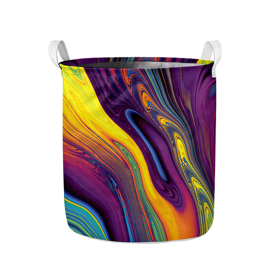 Psychedelic Trippy Fractal Print Collapsible Laundry Basket