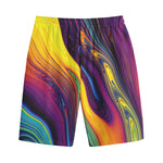 Psychedelic Trippy Fractal Print Cotton Shorts