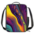Psychedelic Trippy Fractal Print Crossbody Lunch Bag
