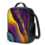 Psychedelic Trippy Fractal Print Crossbody Lunch Bag