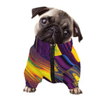 Psychedelic Trippy Fractal Print Dog Zip Up Jacket