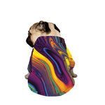 Psychedelic Trippy Fractal Print Dog Zip Up Jacket