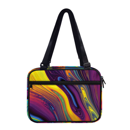Psychedelic Trippy Fractal Print Double Strap Bible Bag