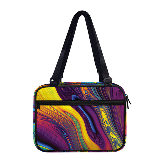 Psychedelic Trippy Fractal Print Double Strap Bible Bag