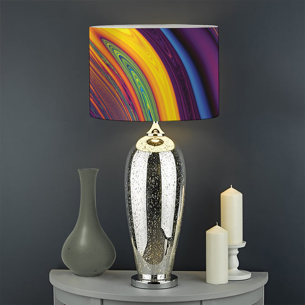Psychedelic Trippy Fractal Print Drum Lamp Shade
