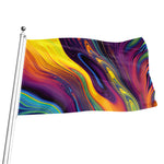 Psychedelic Trippy Fractal Print Flag
