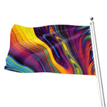Psychedelic Trippy Fractal Print Flag
