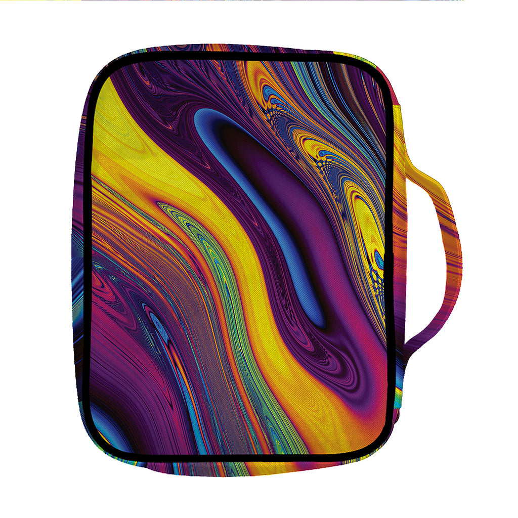 Psychedelic Trippy Fractal Print Front Pocket Bible Bag