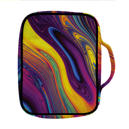 Psychedelic Trippy Fractal Print Front Pocket Bible Bag