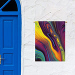 Psychedelic Trippy Fractal Print Garden Flag