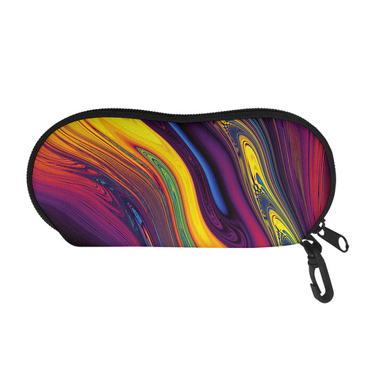 Psychedelic Trippy Fractal Print Glasses Case
