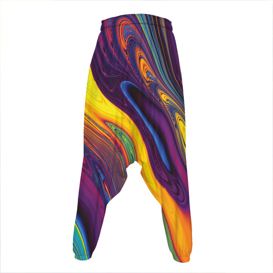 Psychedelic Trippy Fractal Print Hammer Pants