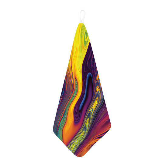 Psychedelic Trippy Fractal Print Hand Towel