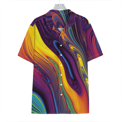 Psychedelic Trippy Fractal Print Hawaiian Shirt