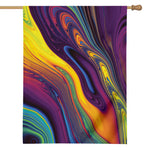 Psychedelic Trippy Fractal Print House Flag