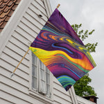 Psychedelic Trippy Fractal Print House Flag