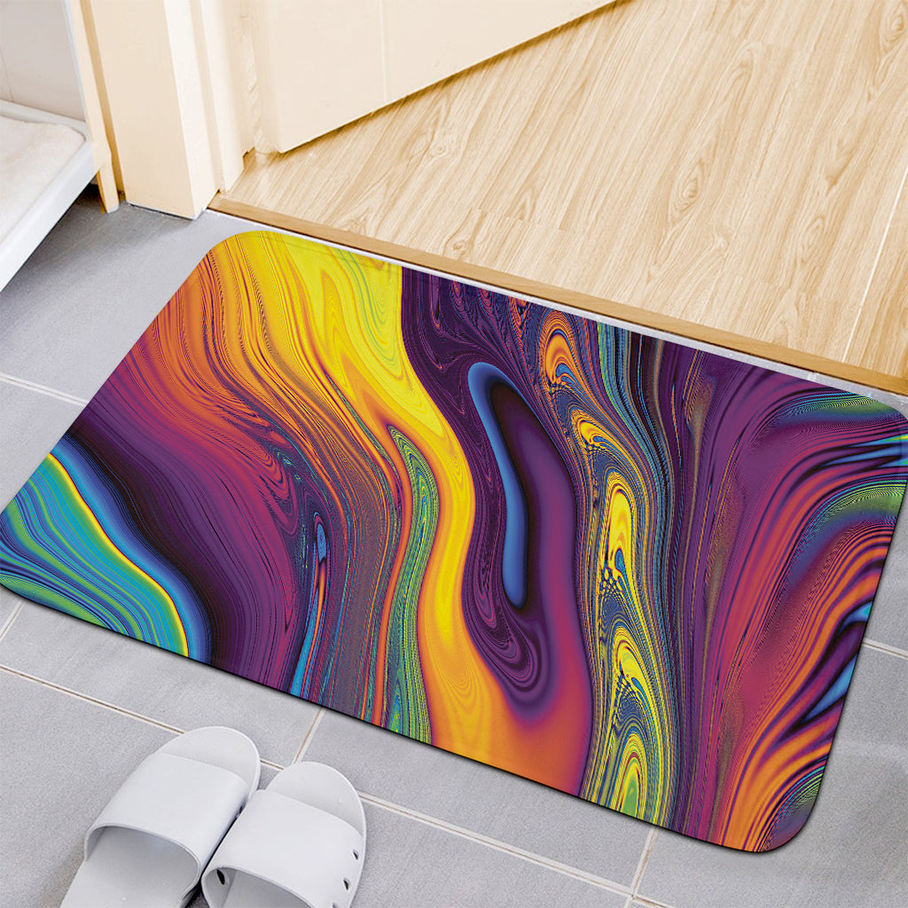 Psychedelic Trippy Fractal Print Indoor Door Mat