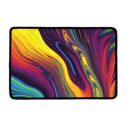 Psychedelic Trippy Fractal Print Kitchen Mat