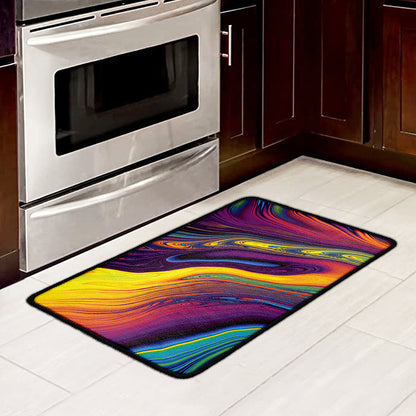 Psychedelic Trippy Fractal Print Kitchen Mat