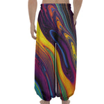 Psychedelic Trippy Fractal Print Lantern Pants
