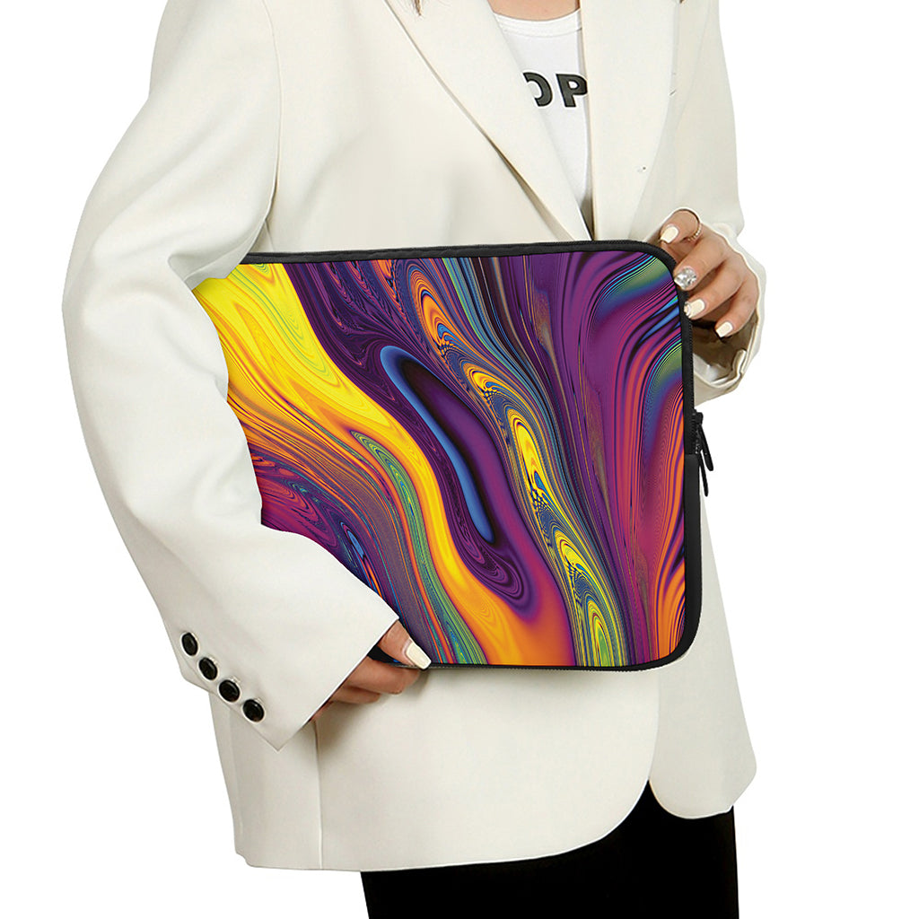 Psychedelic Trippy Fractal Print Laptop Sleeve