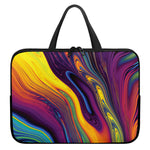 Psychedelic Trippy Fractal Print Laptop Sleeve With Handle