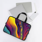 Psychedelic Trippy Fractal Print Laptop Sleeve With Handle