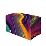 Psychedelic Trippy Fractal Print Leather Tissue Box Cover