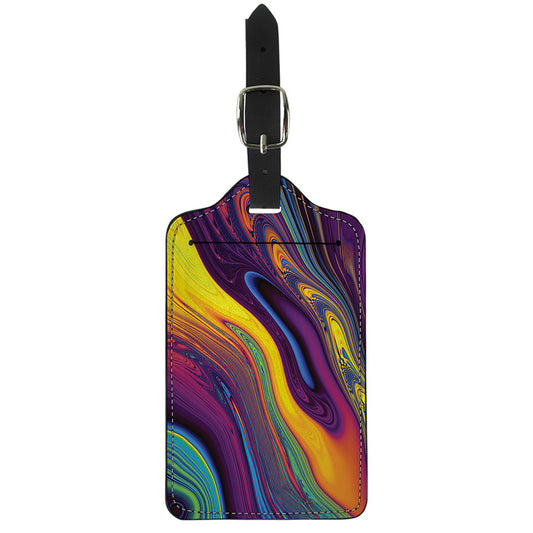 Psychedelic Trippy Fractal Print Luggage Tag
