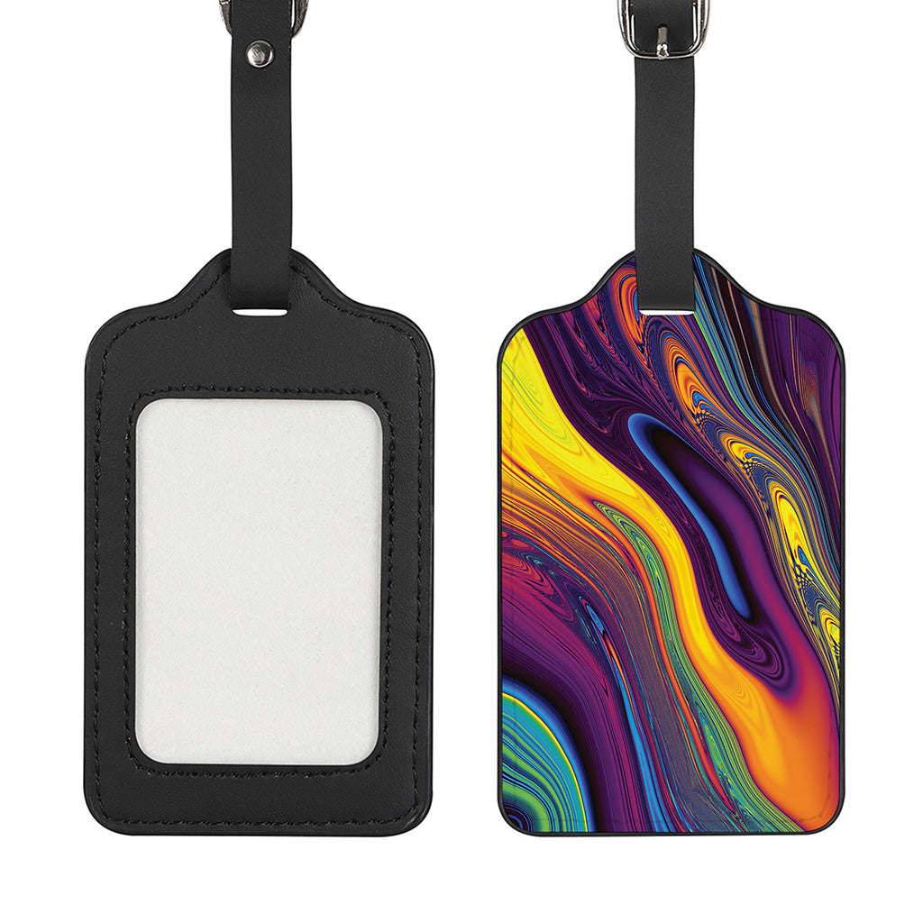 Psychedelic Trippy Fractal Print Luggage Tag