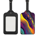 Psychedelic Trippy Fractal Print Luggage Tag